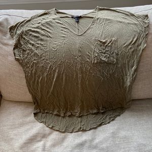 Forever 21 sage green flowy pocket short sleeve tee shirt. Size medium.